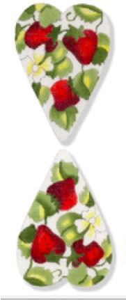 click here to view larger image of Scissor Case - Strawberries (hand painted canvases)