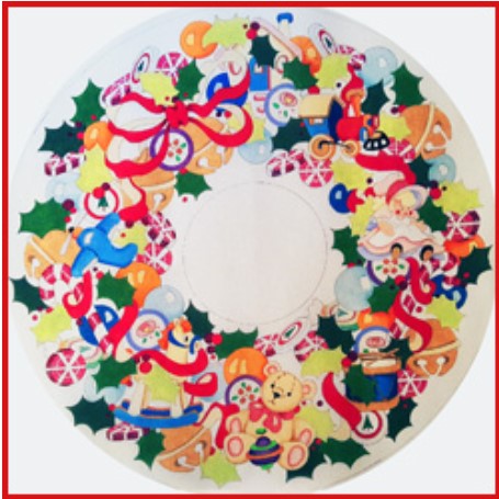 click here to view larger image of Toys Wreath or Mini Tree Skirt (hand painted canvases)