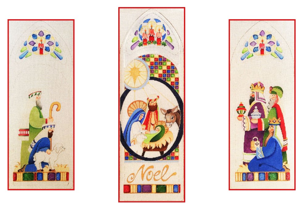 click here to view larger image of Holy FamilyTriptych (Set of 3) (hand painted canvases)