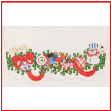 click here to view larger image of Cuff (Train/Engineer/Snowman) (hand painted canvases)