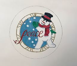 click here to view larger image of Peace/Snowman (hand painted canvases)