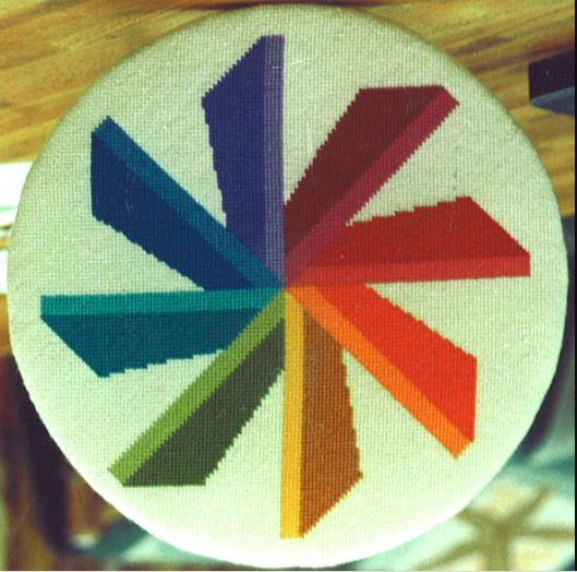 click here to view larger image of Rainbow Windmill (hand painted canvases)