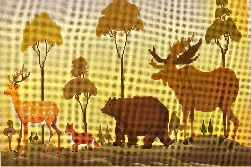 click here to view larger image of Wildlife on Parade (hand painted canvases)