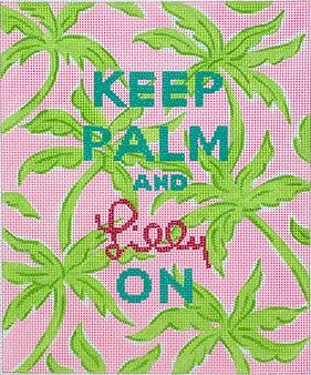 click here to view larger image of Keep Palm & Lilly On (hand painted canvases 2)