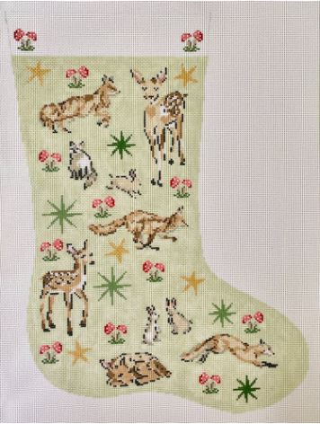 click here to view larger image of Winter Wonderland Stocking (hand painted canvases)