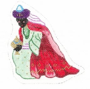 click here to view larger image of Nativity - Wise Man w/Myrrh (hand painted canvases)