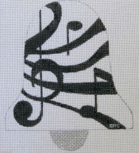 click here to view larger image of Black Music Bell (hand painted canvases)