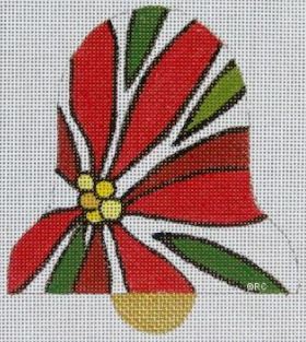 click here to view larger image of Poinsettia Bell (hand painted canvases)