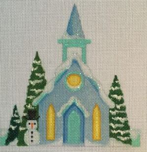 click here to view larger image of Glitter Church (hand painted canvases)