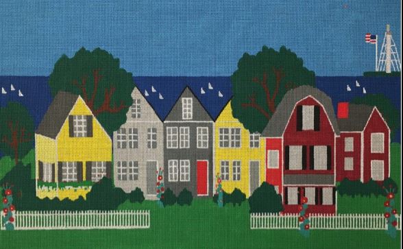 click here to view larger image of Front Street Marblehead (hand painted canvases)