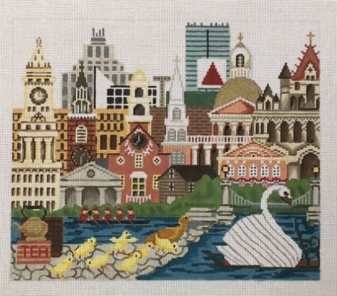 click here to view larger image of Boston Collage 13M (hand painted canvases)