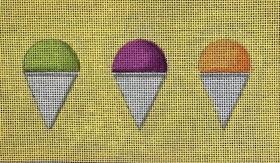 click here to view larger image of Sno Cone Yellow Background (hand painted canvases)