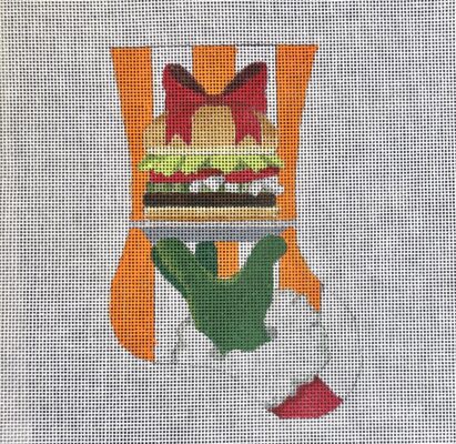 click here to view larger image of Burger Mini Sox (hand painted canvases)