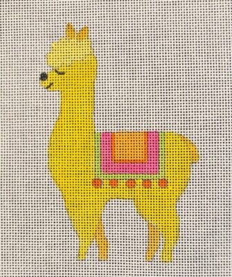 click here to view larger image of Yellow Llama (hand painted canvases)