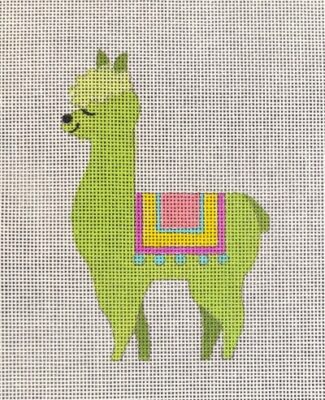 click here to view larger image of Green Llama (hand painted canvases)