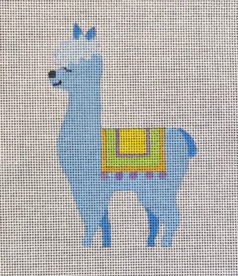 click here to view larger image of Blue Llama (hand painted canvases)
