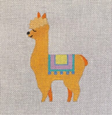 click here to view larger image of Orange Llama (hand painted canvases)