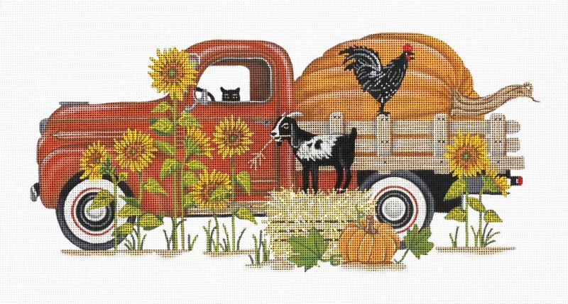 click here to view larger image of Autumn Truck (hand painted canvases)