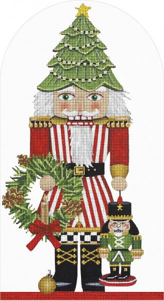 click here to view larger image of Christmas Tree Hat Nutcracker (hand painted canvases)