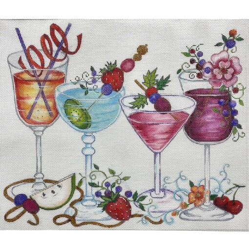 click here to view larger image of Drinks and Such (hand painted canvases)
