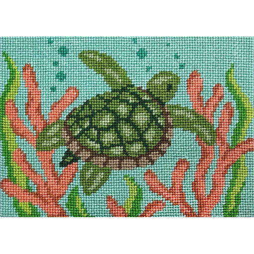 click here to view larger image of Canoodles Kit - Sea Turtle (needlepoint kits)