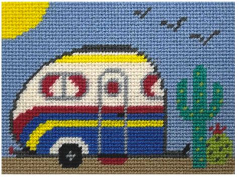 click here to view larger image of Canoodles Kit - Travel Trailer (needlepoint kits)
