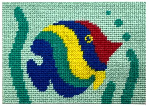 click here to view larger image of Canoodles Kit - Tropical Fish (needlepoint kits)
