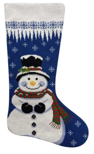 click here to view larger image of Snowman Stocking Kit (needlepoint kits)