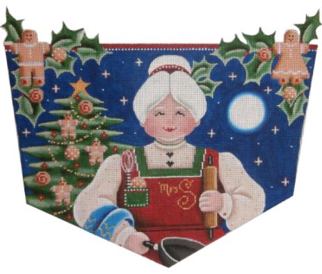 click here to view larger image of Mrs Claus Cookies Cuff (hand painted canvases)