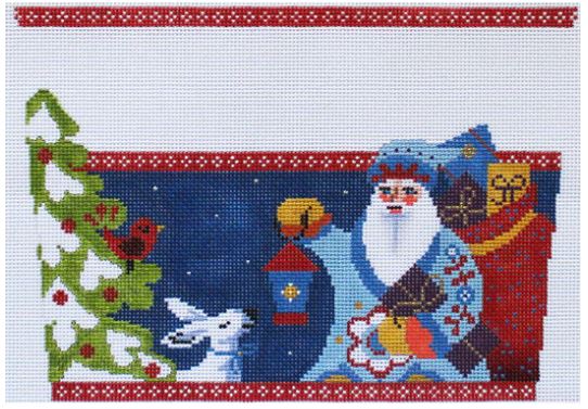 click here to view larger image of Cuff/Jacobean Santa w/Lantern (hand painted canvases)