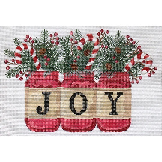 click here to view larger image of Holiday Jars (hand painted canvases)