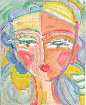 click here to view larger image of Pastel Warrior Girl (hand painted canvases 2)