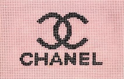 click here to view larger image of Passport Cover Insert - Chanel on Shell Pink (hand painted canvases 2)