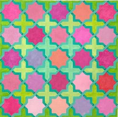 click here to view larger image of Moroccan Tiles/Bright Spring Colors (hand painted canvases 2)