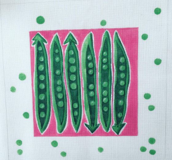 click here to view larger image of Peas and Polka Dots (printed canvas)