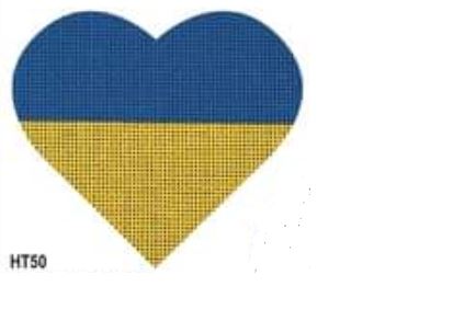 click here to view larger image of Ukraine Flag Heart/Classic (printed canvas)