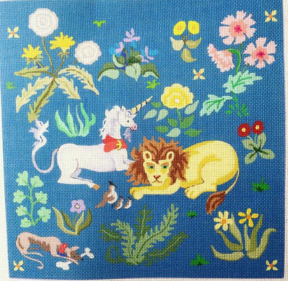 click here to view larger image of Cluny Lion and Unicorn (printed canvas)