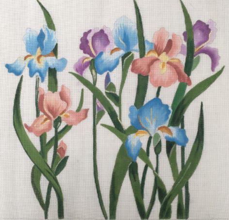 click here to view larger image of Iris Garden (printed canvas)