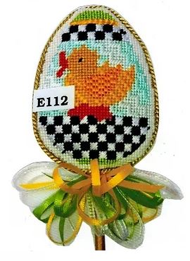 click here to view larger image of Checkerboard Chick (hand painted canvases)