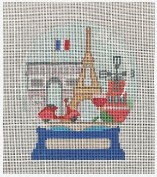 click here to view larger image of Paris Snowglobe  (hand painted canvases)