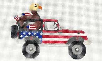 click here to view larger image of The Eagle Had Landed Jeep (hand painted canvases)