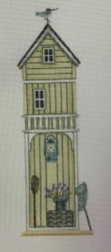 click here to view larger image of Ecru Beach Hut (hand painted canvases)