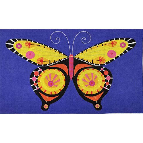 click here to view larger image of Yellow/Orange Butterfly (hand painted canvases)