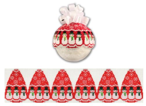 click here to view larger image of Ornament Topper - Snowman (hand painted canvases)