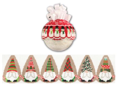 click here to view larger image of Ornament Topper - Gnome (hand painted canvases)