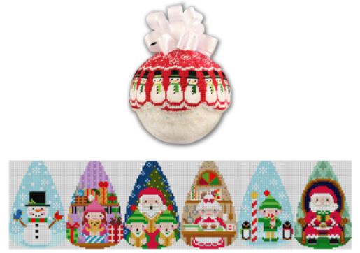 click here to view larger image of Ornament Topper - Santas Workshop (hand painted canvases)