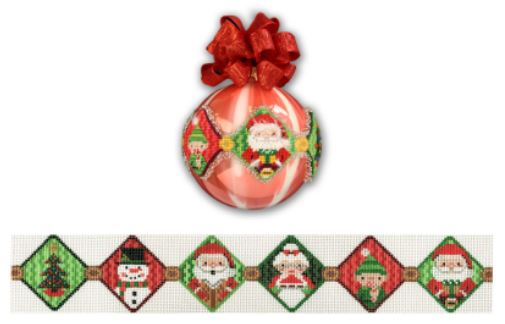 click here to view larger image of Ornament Band - Santa and Friends (hand painted canvases)