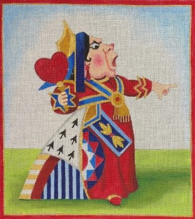 click here to view larger image of Queen of Hearts Portrait (hand painted canvases)