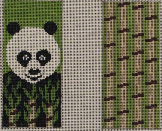 click here to view larger image of Panda Eyeglass Case (hand painted canvases)