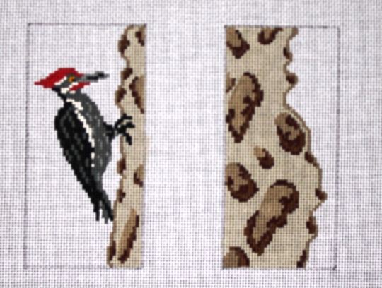 click here to view larger image of Woodpecker Eyeglass Case (hand painted canvases)